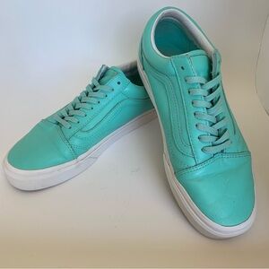 Van’s Mint Green Old Skool Genuine Leather Mint Green Women’s Size 8.5 Men’s 7
